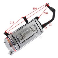 Pot d'chappement pour scooter chinois 125 cc (type 2) photos 1