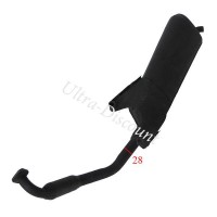 Pot d'chappement pour scooter chinois 125 cc (type 3) photos 2