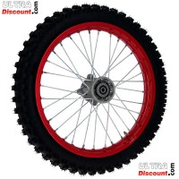 Roue Avant 17''pour Dirt Bike AGB30 - Rouge photos 1