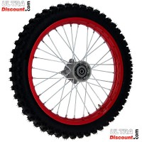 Roue Avant 17''pour Dirt Bike AGB30 - Rouge images 2