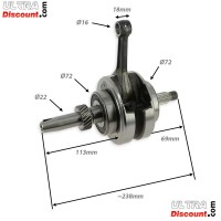 Vilebrequin pour quad Shineray 250cc XY250ST-9E photos 1