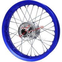 Jante arrire 12'' Bleu pour dirt bike (Type 1) images 3