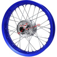 Jante dirt bike arrire Bleu 14'' (type 1) photos 2