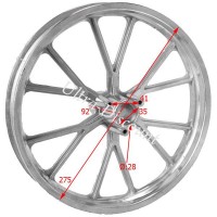 Jante avant 10'' pour pocket bike Cross (type 2) photos 1