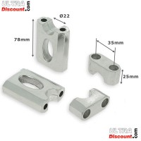 Pontet de direction + vis pour Dirt Bike (type 3) photos 1