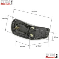 Selle Noire pour Quad big foot 110cc, 125cc, lectrique photos 1
