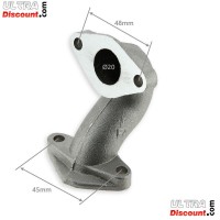 pipe admission 20mm moteur 4 temps 50cc  125cc photos 1