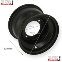 Jante arrire Quad 200cc Noire (18x9.5-8) 170mm photos 1