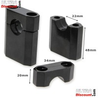 Pontet de direction + vis pour Dirt Bike (type1-Noir) photos 1