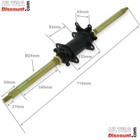 Train Arrire complet 24 pour Quad 110cc Bigfoot (710mm) photos 1