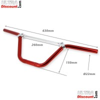 Guidon pour Pocket bike cross type2 (Rouge) images 2