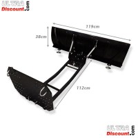 Lame  neige en acier de 120 cm x 38 cm pour Bashan 200cc BS200S3 images 3