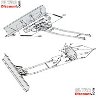 Lame  neige en acier de 120 cm x 38 cm pour Bashan 300cc BS300S18 images 2