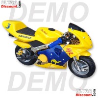 Carenage Pocket bike 47-49cc (Jaune-Bleu) images 2