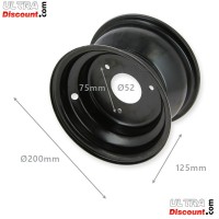 Jante de Quad Bigfoot 125cc Noire , 16x8-7 photos 1