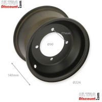 Jante arrire Quad 200cc Noire (19x7-8) 140mm photos 1