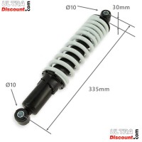 Amortisseur Arrire 335mm pour Quads Shineray 200ST-9 (Blanc-Noir) photos 1
