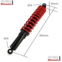 Amortisseur Arrire 385mm pour Quads Shineray 250ST-9C (Rouge-Noir) photos 1