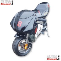 Pocket Bike 53cc Haute Qualit Noir et blanc images 3