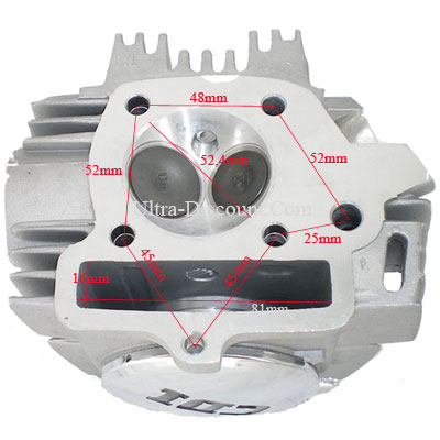 Culasse de dirt bike 125cc 1P52FMI 54mm + Capots (Lifan) photos 1