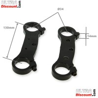 Paire de T de Fourche pour Pocket Dirt Nitro 34mm Noir photos 1