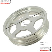 Jante Aluminium pour Monkey - Gorilla 50cc  125cc (2.50-2.75x10) type3 photos 1