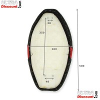 Selle 2 places noir et rouge pour scooter Citycoco photos 1