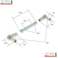 Biellette de Direction pour pocket quad lectrique images 2