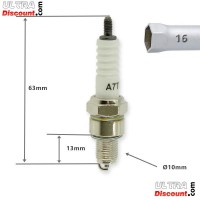 Bougie dirt bike pour moteur 4 temps de 70 cc  160 cc photos 1