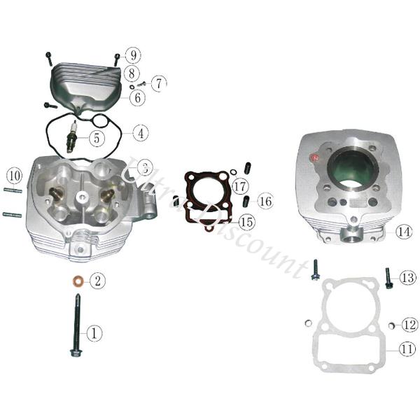 Cache culbuteurs pour moteur Dirt 200cc (Alu) photos 1
