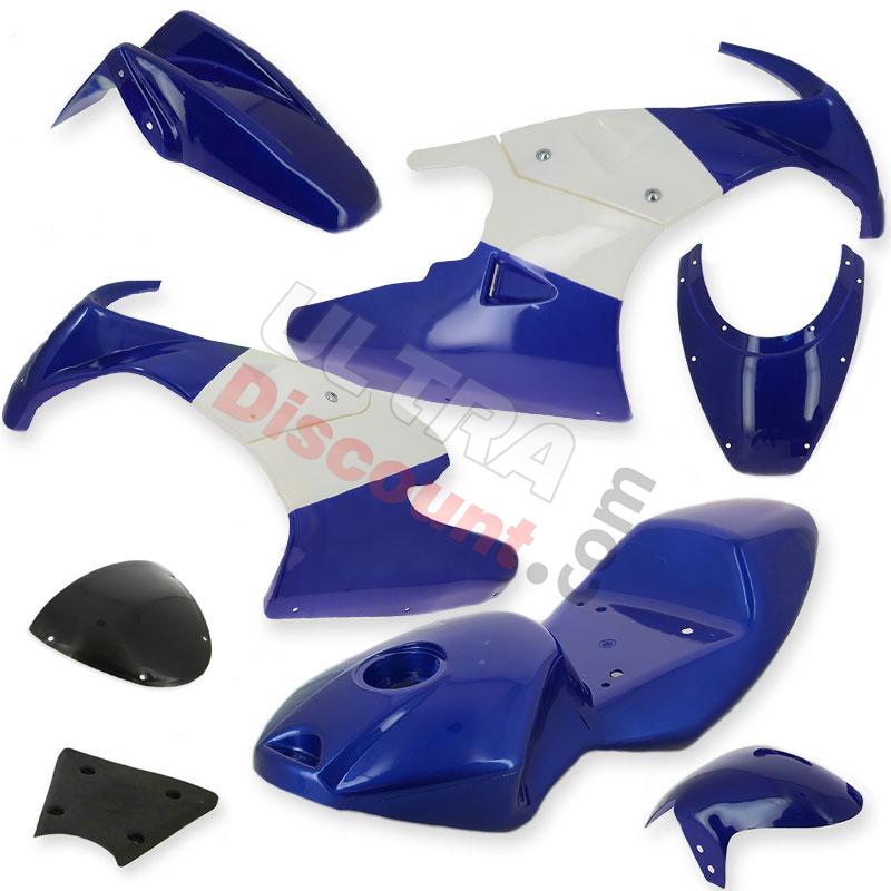 FMM26 Kit Neuf Carénage Plastique Complet Bleu Pocket Bike Mini