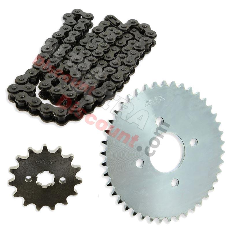 Kit transmission Chaine + couronne + pignon pour Skymax ST50-6, Pi�ces Dax Skymax