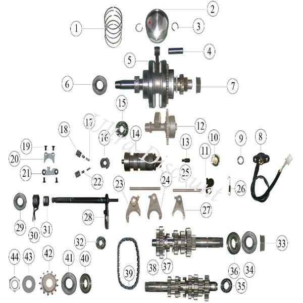 Ecrou pignon de transmission quad Shineray 300 STE - ST-4E photos 3