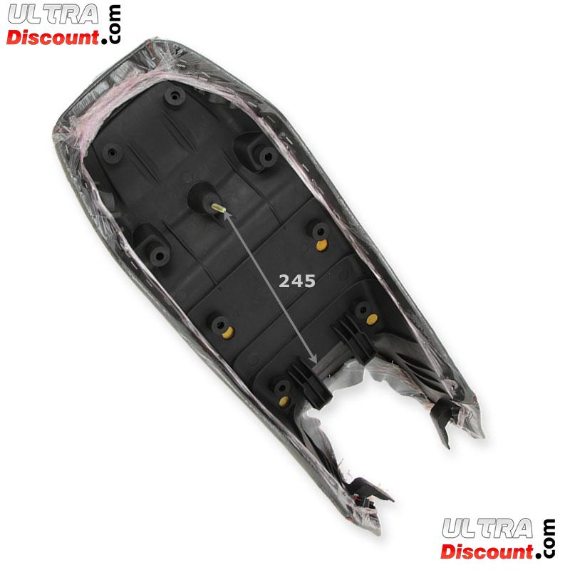 Selle PBR 2 places - Noire avec surpiquage rouge photos 1