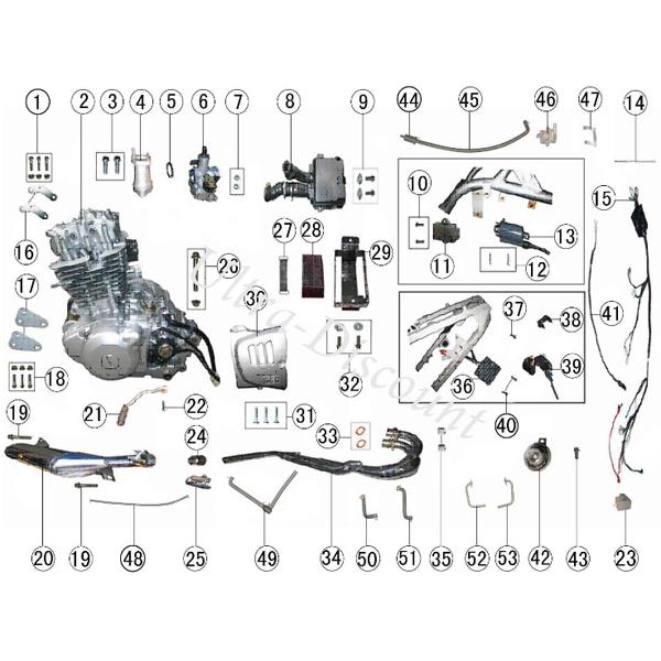 Joint de manchon pot d'chappement quad Shineray 300cc (XY300STE) photos 2
