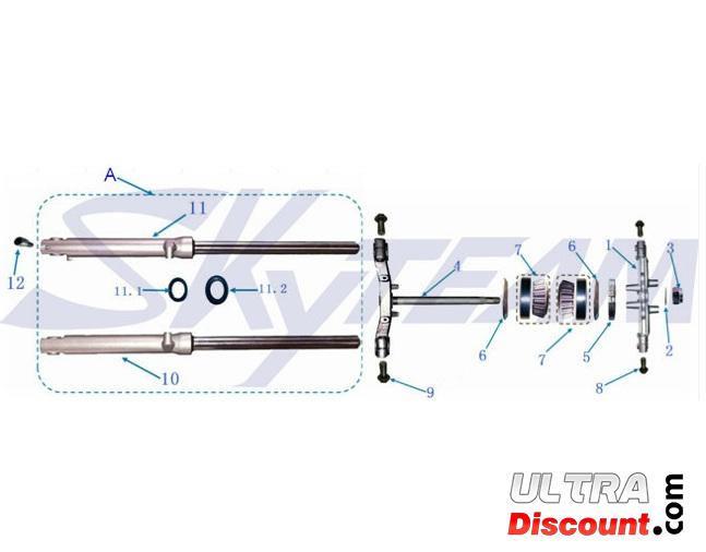 Cache poussire de bras de Fourche pour Skyteam Vraptor photos 1