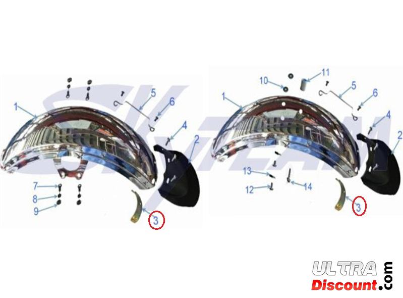 Plaque support bavette pour Skyteam Dax Skymax photos 1