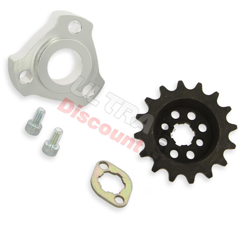 Pignon déporté + déport arrière pour Monkey (16 dents, 15mm), Pièces Skymini Monkey - Gorilla Pignon déporté + déport arrière pour Monkey (16 dents, 15mm), Pièces Skymini Monkey - Gorilla