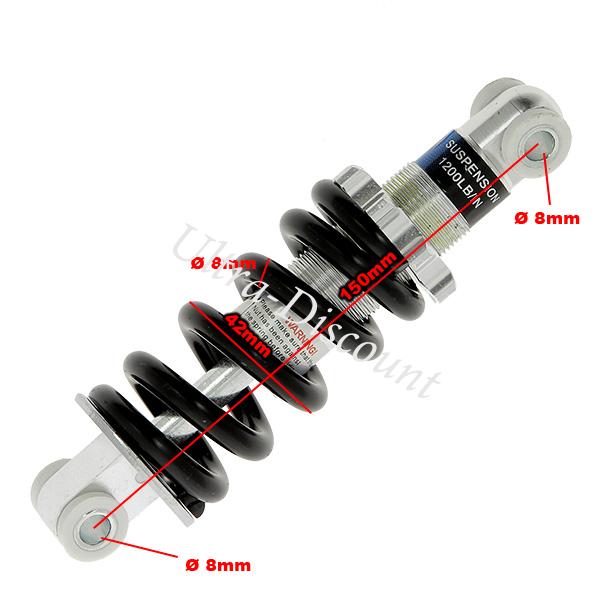 Amortisseur Arrire pour Pocket Quad - 1200lbs, 150mm (Type 3) photos 1