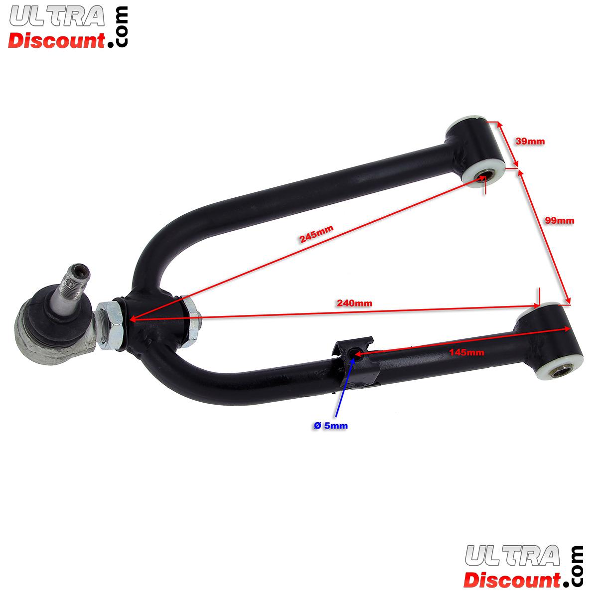 Bras de Suspension Suprieur Gauche pour Quads Shineray 200 ST-6A photos 1