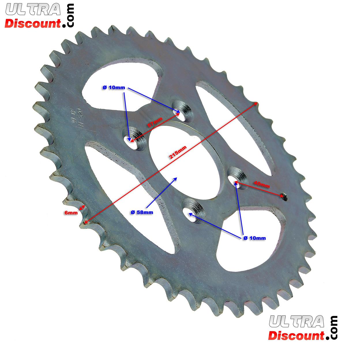 Couronne 41 Dents Pas 520 pour Quads Shineray 250ST-5 photos 1