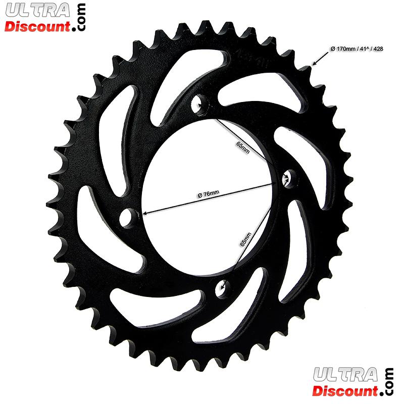 Couronne Renforce 41 Dents Pas 428 pour Dirt Bike (76mm) photos 1