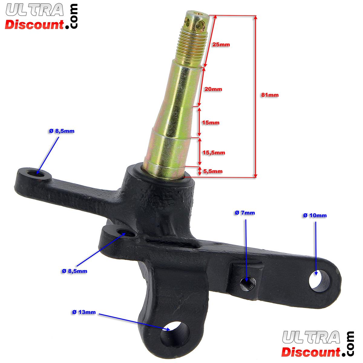 Fuse de Direction Droite pour Quads Shineray 350ST-2E (Noire) photos 1