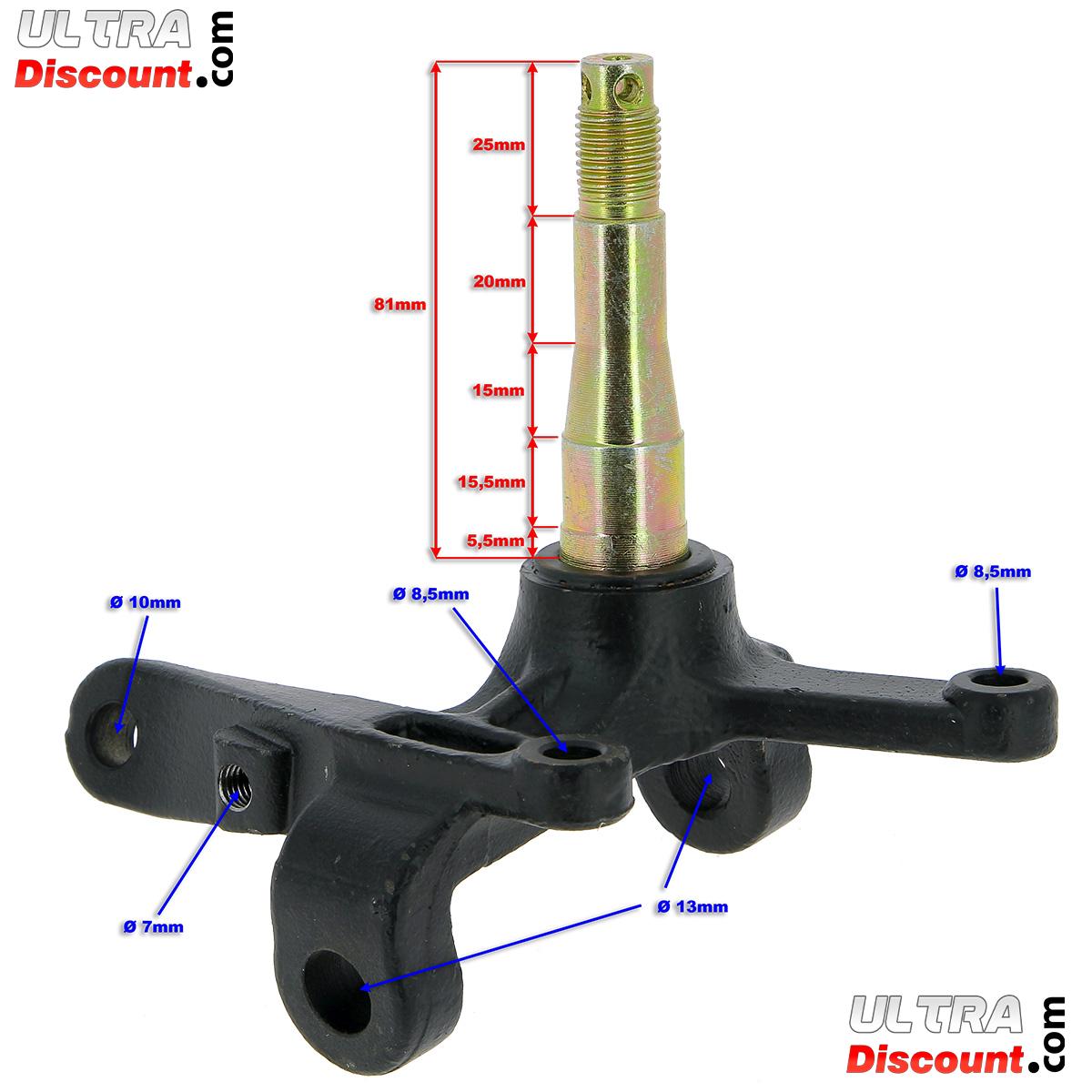 Fuse de Direction Gauche pour Quads Shineray 250ST-5 (Noire) photos 1