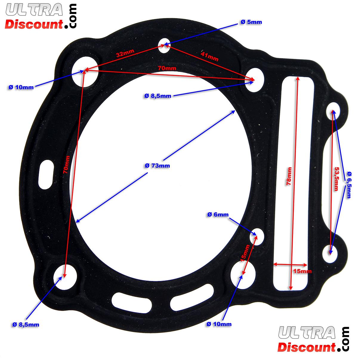 Joint de Culasse pour Quads Shineray 250ST-9C (Moteur 172MM) photos 1