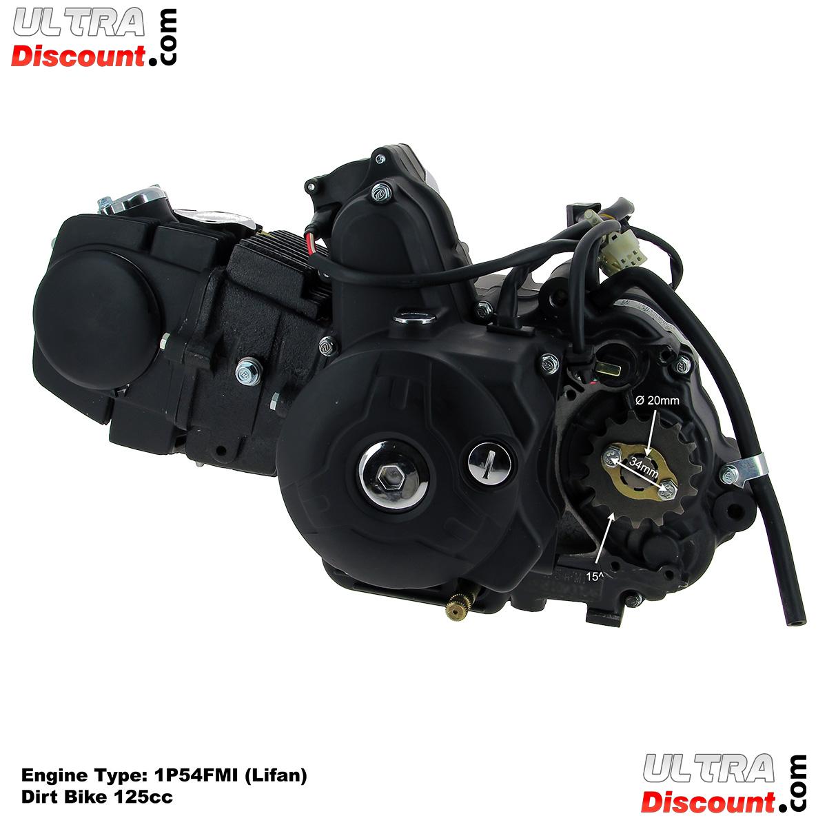 Moteur Complet 125cc Lifan 1P54FMI pour Dirt Bike photos 1