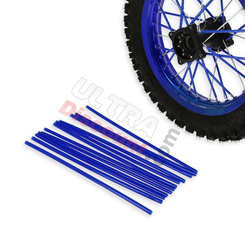 Couvre rayons pour dirt bike (12 pcs) - BLEU, Pieces Dirt Bike, Jantes Axes  et roulements