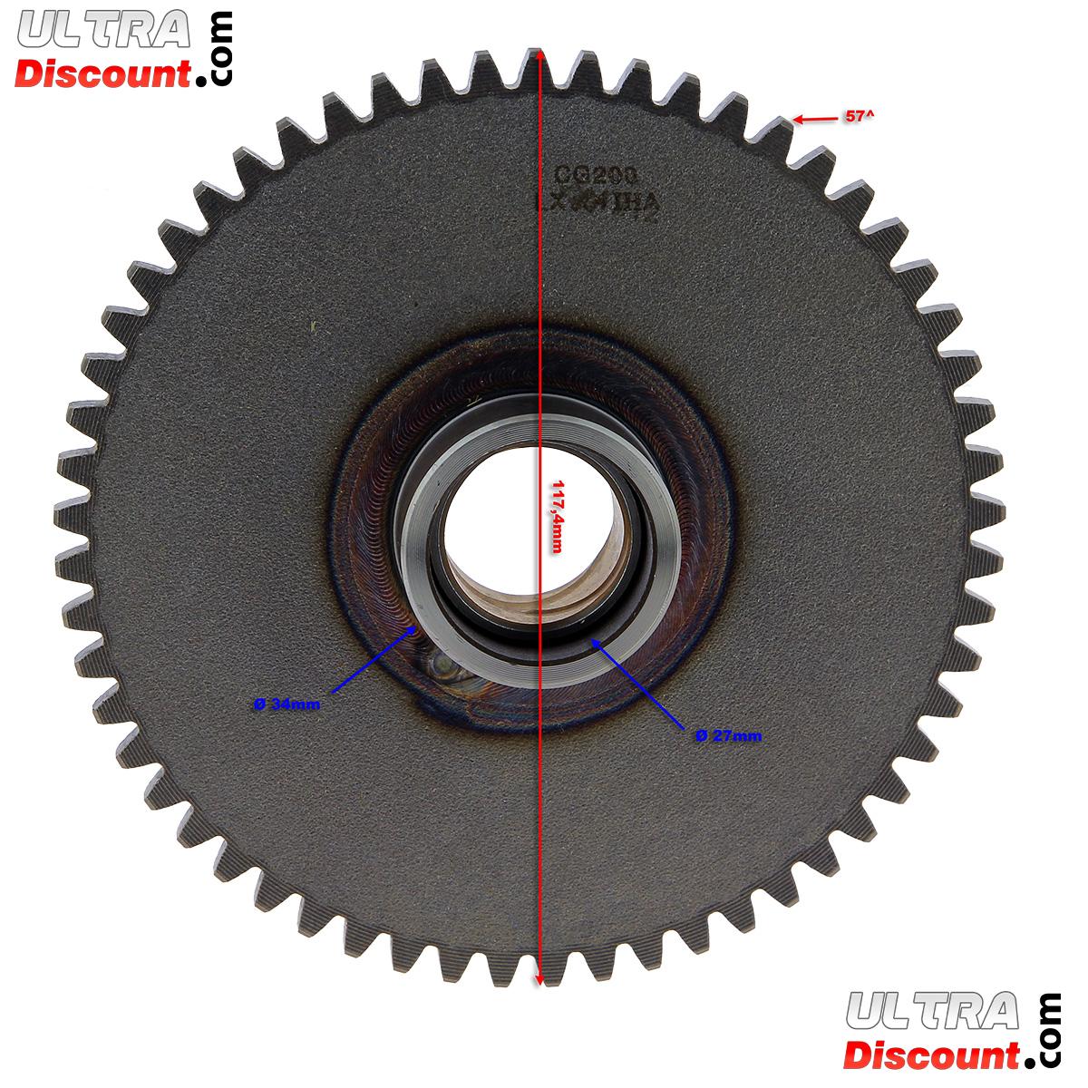 Pignon de Boite de Vitesse pour Quads Bashan BS250S-11 (57 dents) photos 1