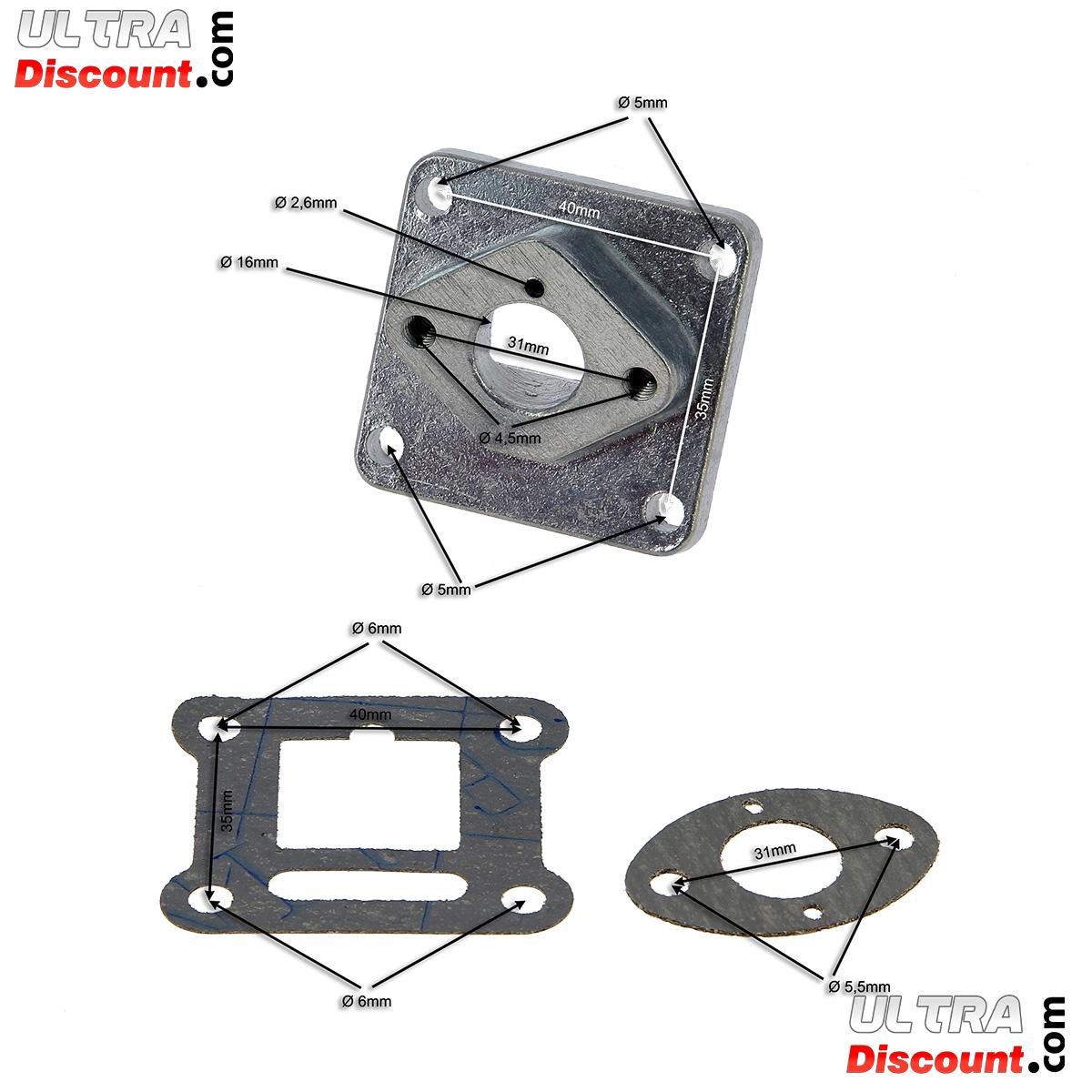 Pipe d'Admission en Aluminium pour Carburateur Haute Pression 16mm de Pocket Bike photos 1