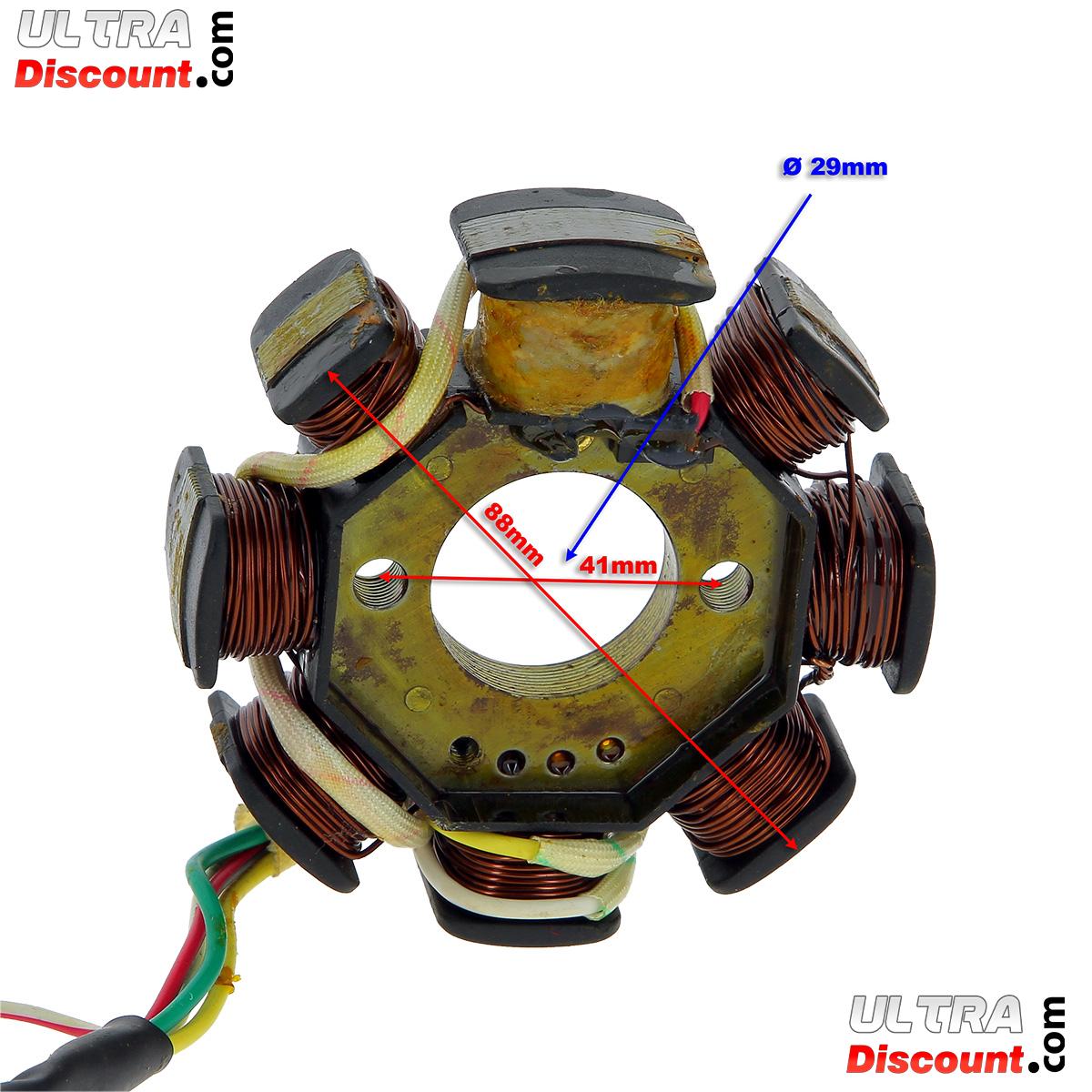 Stator pour Scooter Chinois 50cc 4temps (5 fils) photos 1